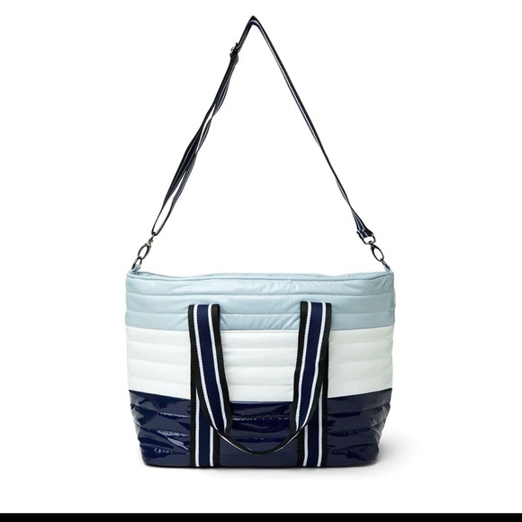 THINK ROYLN Handbags - NWT Think Rolyn navy color block wingman tote guitar strap crossbody travel bag